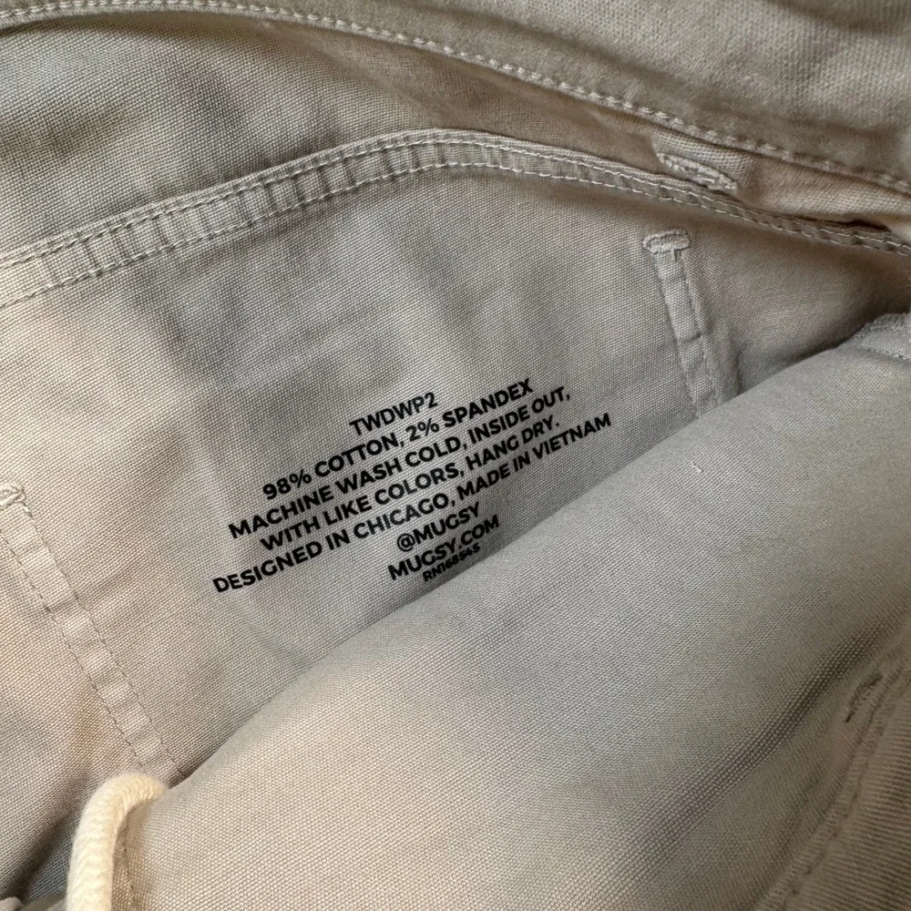 Mugsy Beachwoods Men Khaki Tan Utility Carpenter Chino Pants 35x32 TWDWP2